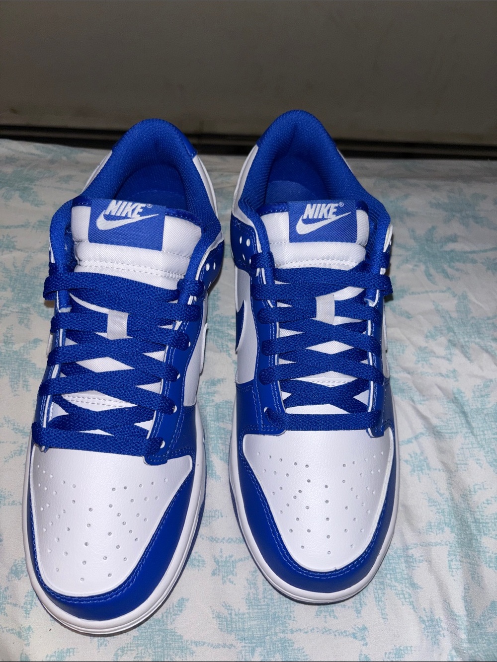 Nike Men’s Low-Top Sneakers in Royal Blue and White
